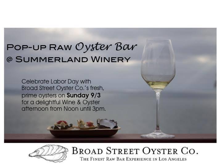 Summerland Winery - Raw Oyster Bar