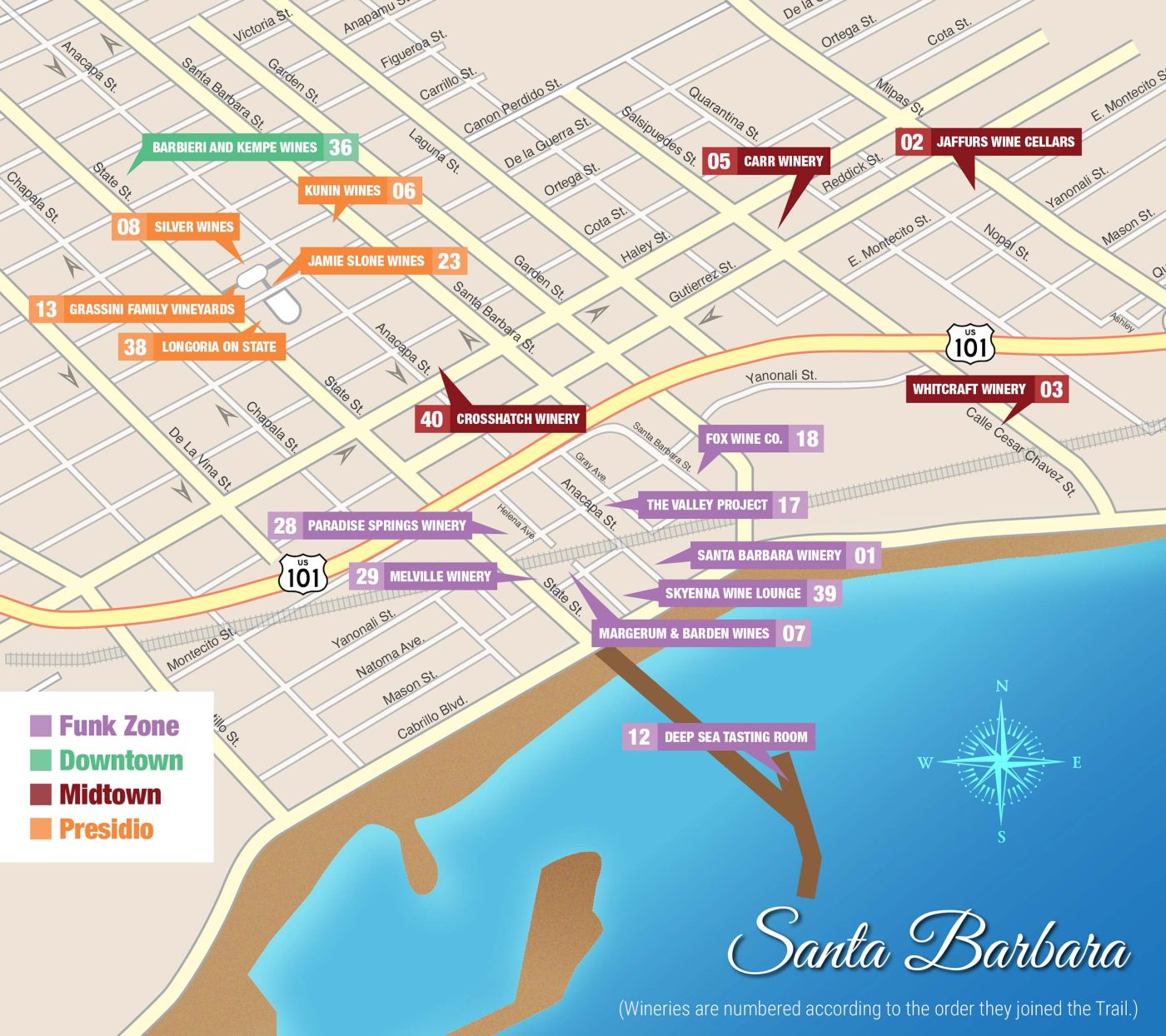 The Trail Map - Santa Barbara Urban Wine Trail